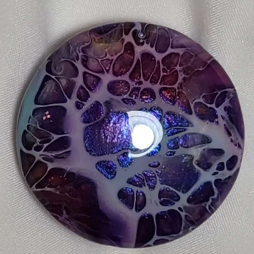 Hand Crafted Cabinet Door Knobs Hand Painted Purple Pink Blue White Wooden
